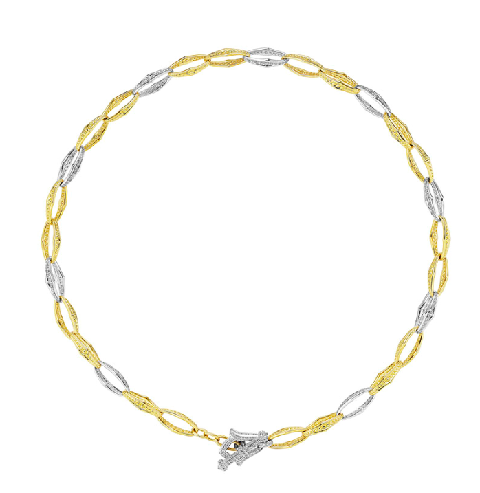 Verragio Reverie Collection Rosecliffe Alternating Diamond Link Necklace