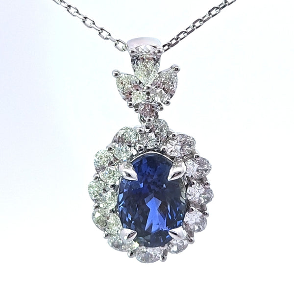 Sapphire and Diamond Necklace