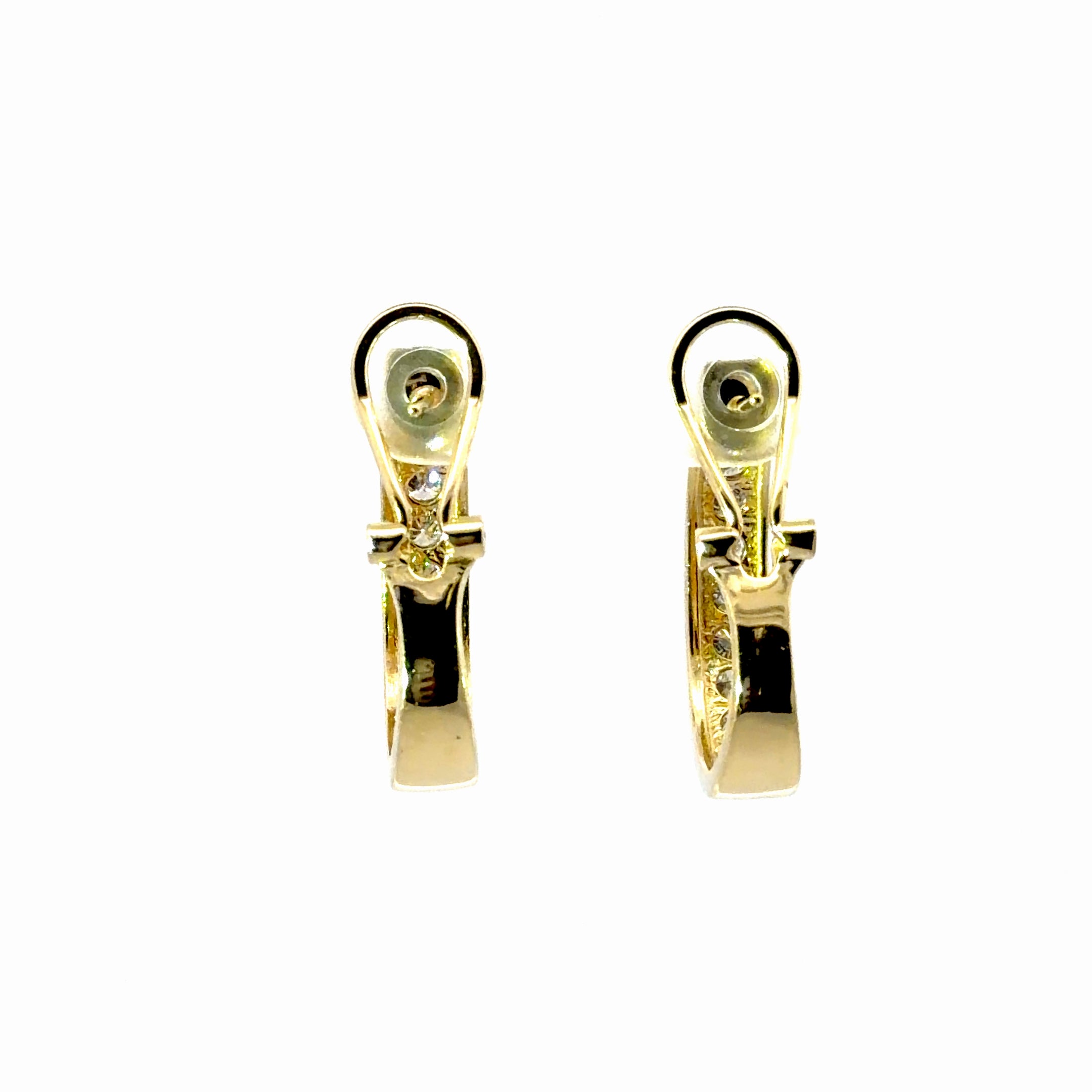 14k Yellow Gold Diamond Earrings