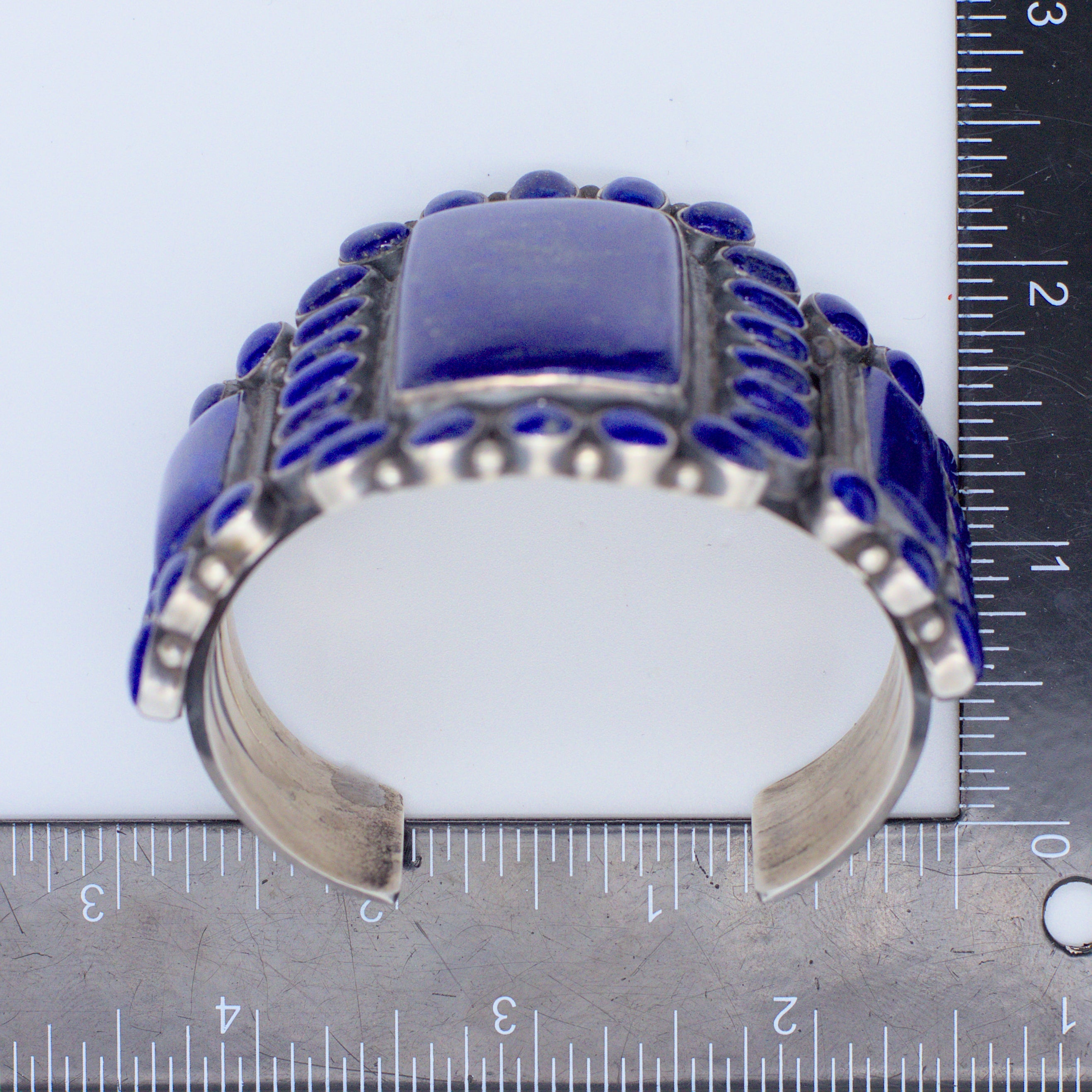 Andrew Skeets Handmade Navajo Sterling Silver Lapis Bracelet