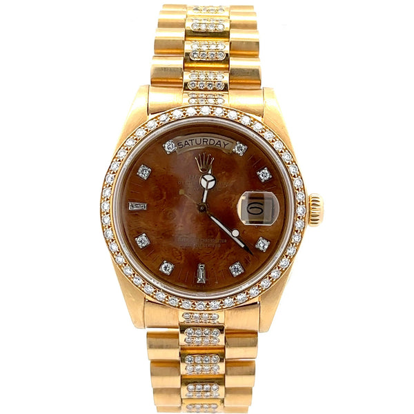 Rolex Presidential Daydate Burlwood