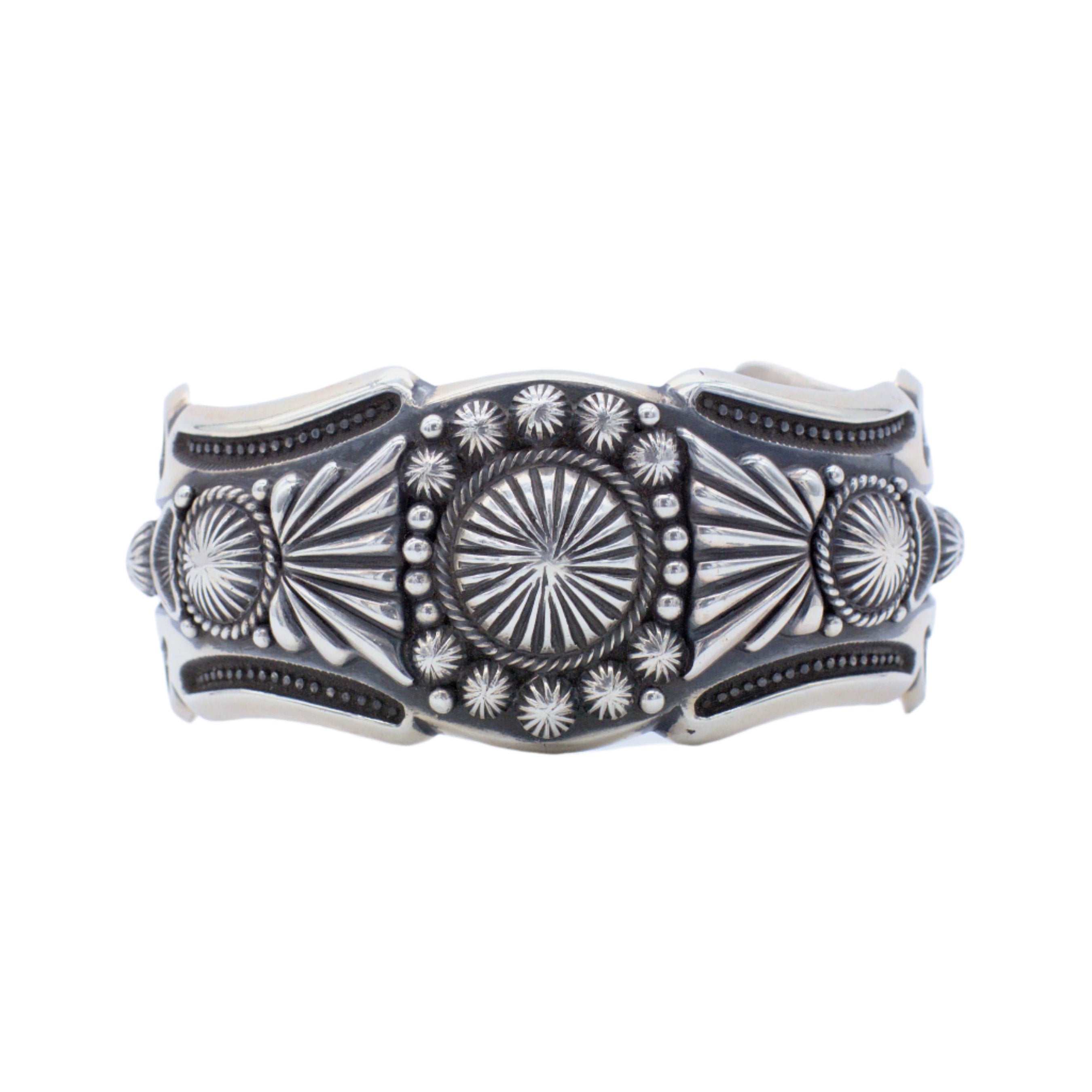 Harry H Begay Handmade Navajo Heavyweight Sterling Silver Bracelet