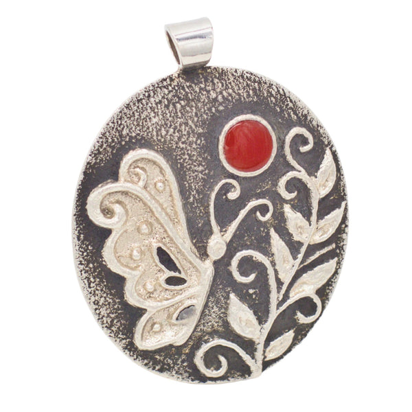 Rebecca T. Begay Vintage Coral Pendant