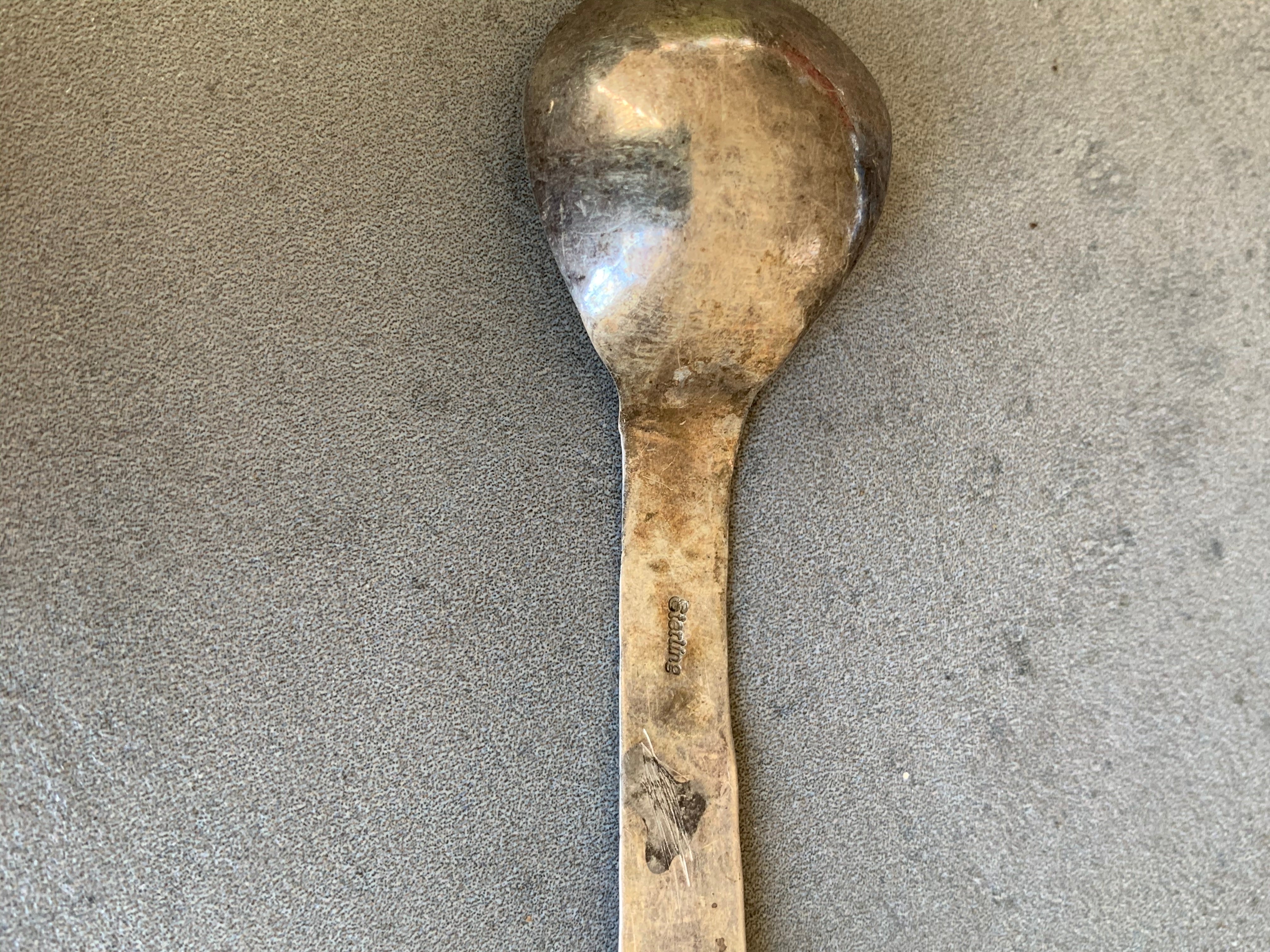 Native American Sterling Turquoise Hand Made Spoon