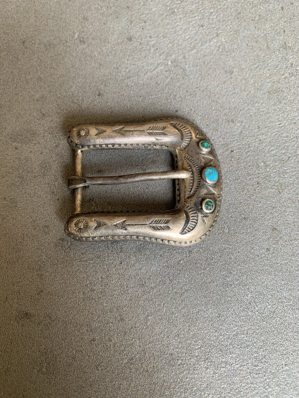 Maisels/Fred Harvey Era Sterling Turquoise Buckle