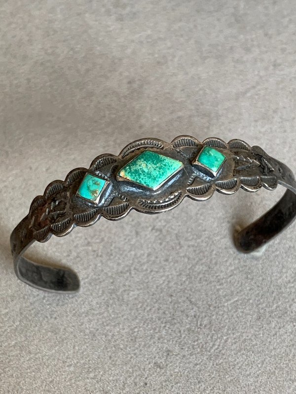 Vintage Sterling Turquoise Bracelet