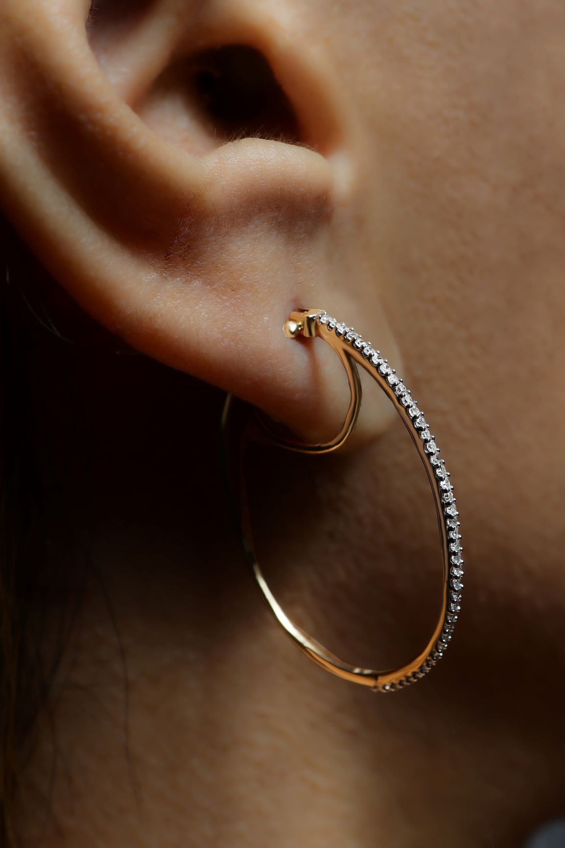 1/3 ctw Diamond Double Hoop Earrings