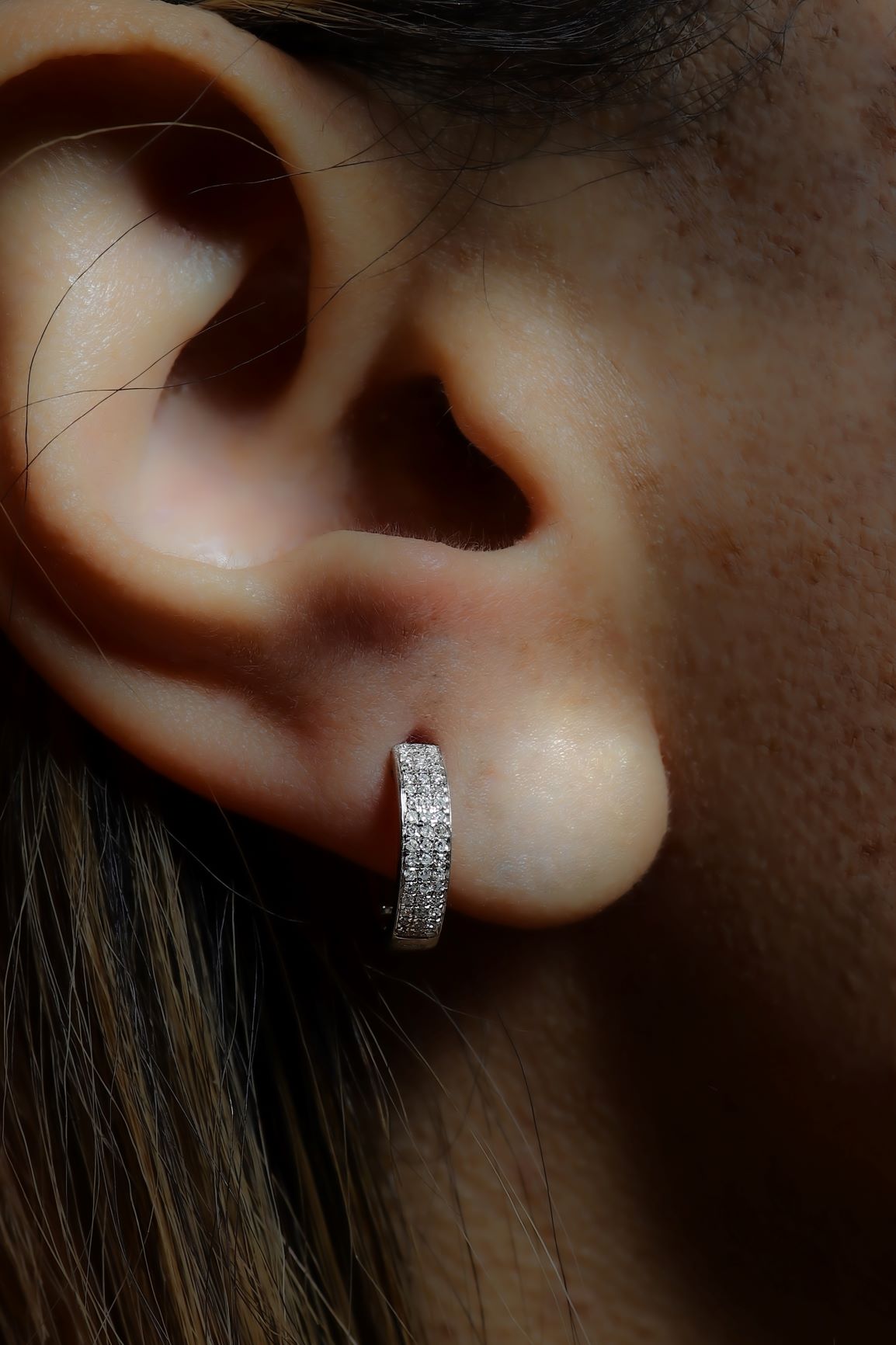 1/5 ctw Diamond Mini Hoop Earrings