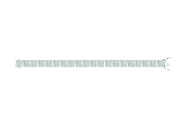 9.2 ctw Invisible Set Diamond Bracelet 18k White Gold