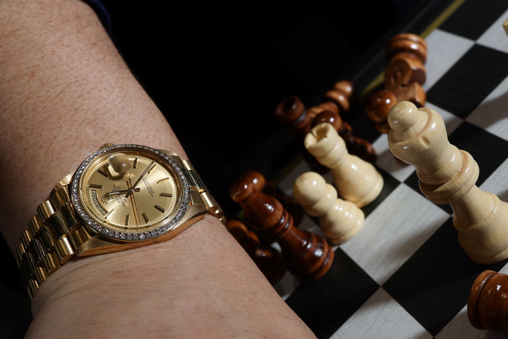 President DayDate 18k Timepiece with Diamond Bezel