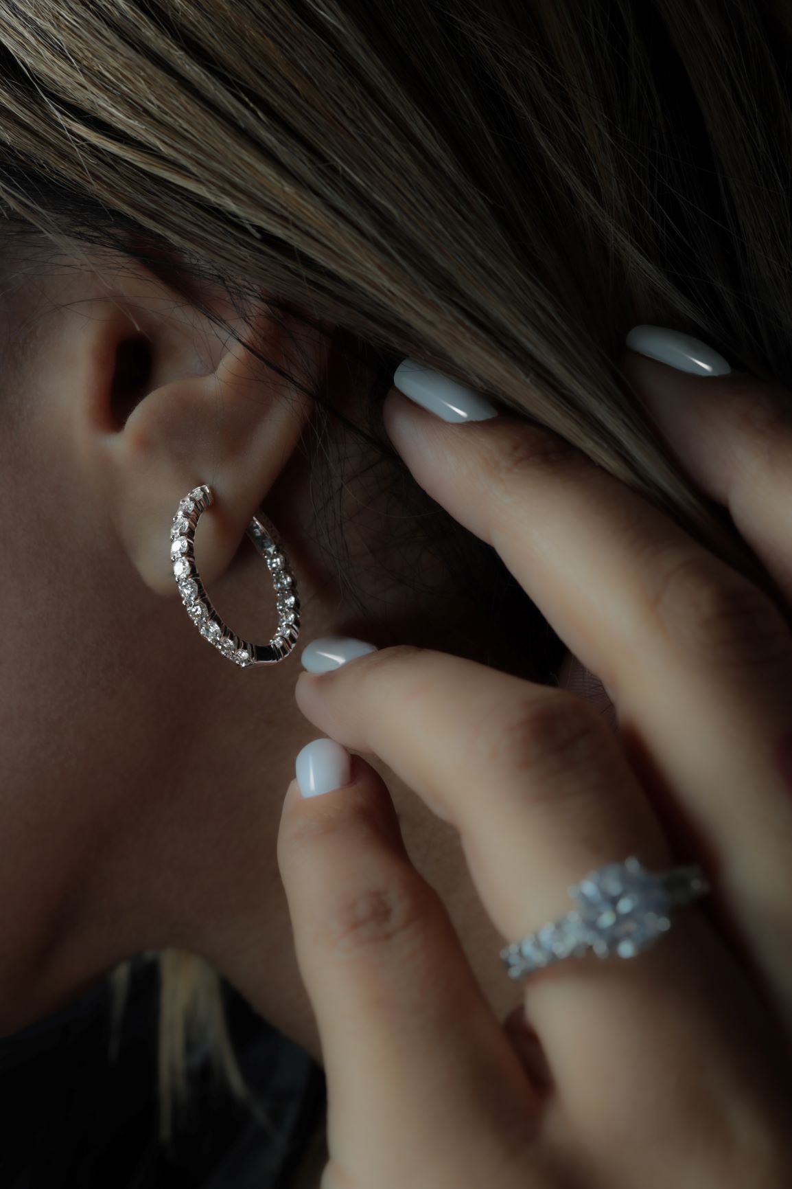 2.50 ctw Diamond Hoop Earrings