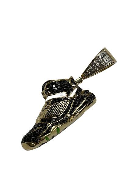 3/4 ctw Diamond Black Shoe Pendant
