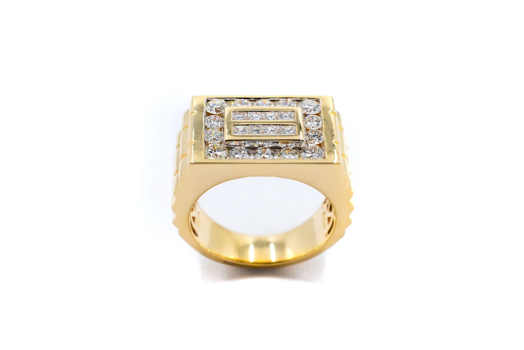 1 3/4 ctw Men's Diamond Watch Style Ring