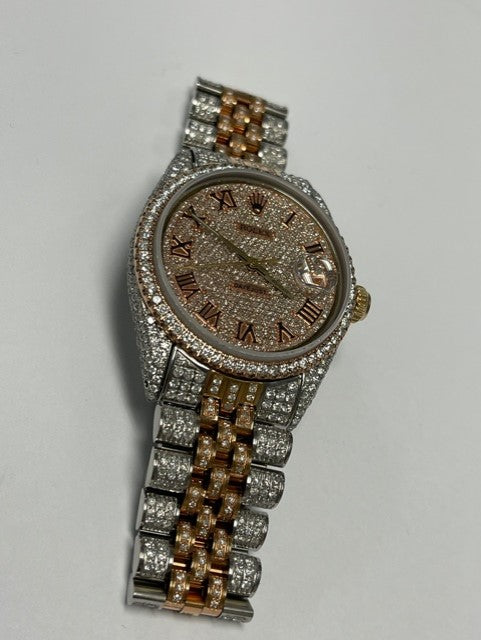 9 ctw Diamond DateJust Two-Tone Stainless Steel