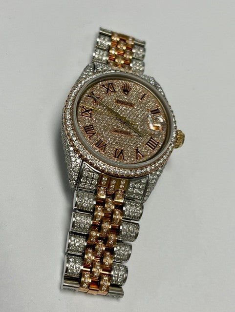 9 ctw Diamond DateJust Two-Tone Stainless Steel