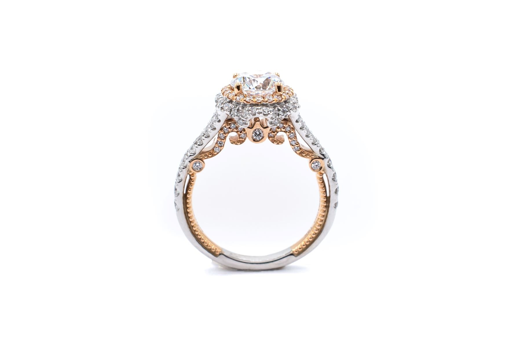 Verragio Two-Tone 1.96 ctw Diamond Engagement Ring 18k