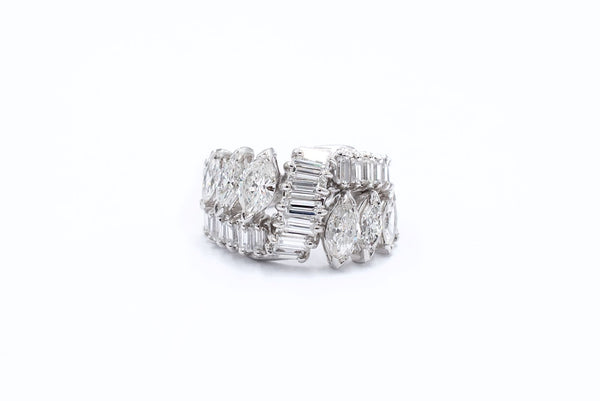 3 ctw Marquise and Baguette Diamond Ring