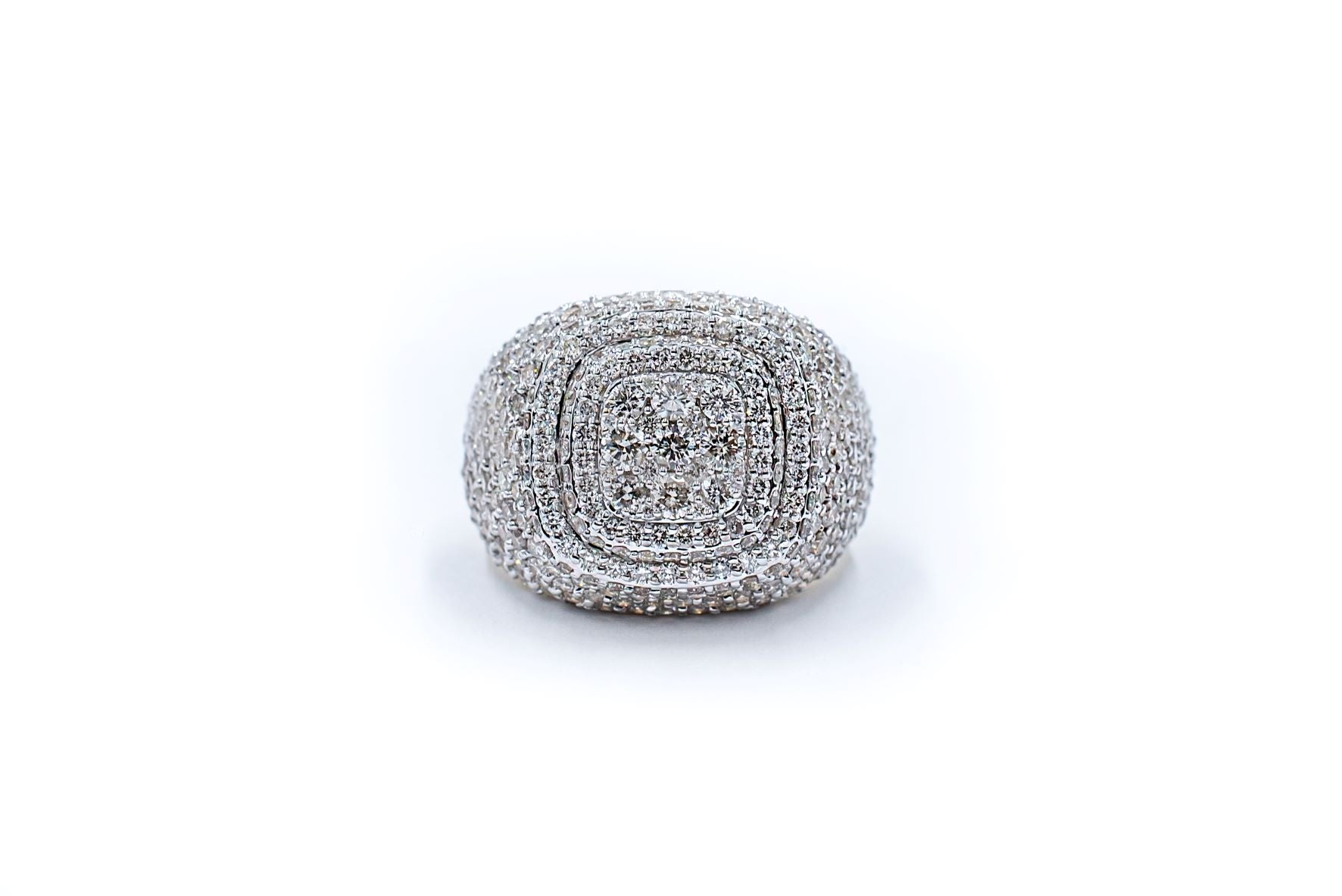5 1/2 ctw Men's Cushioned Pave Diamond Ring