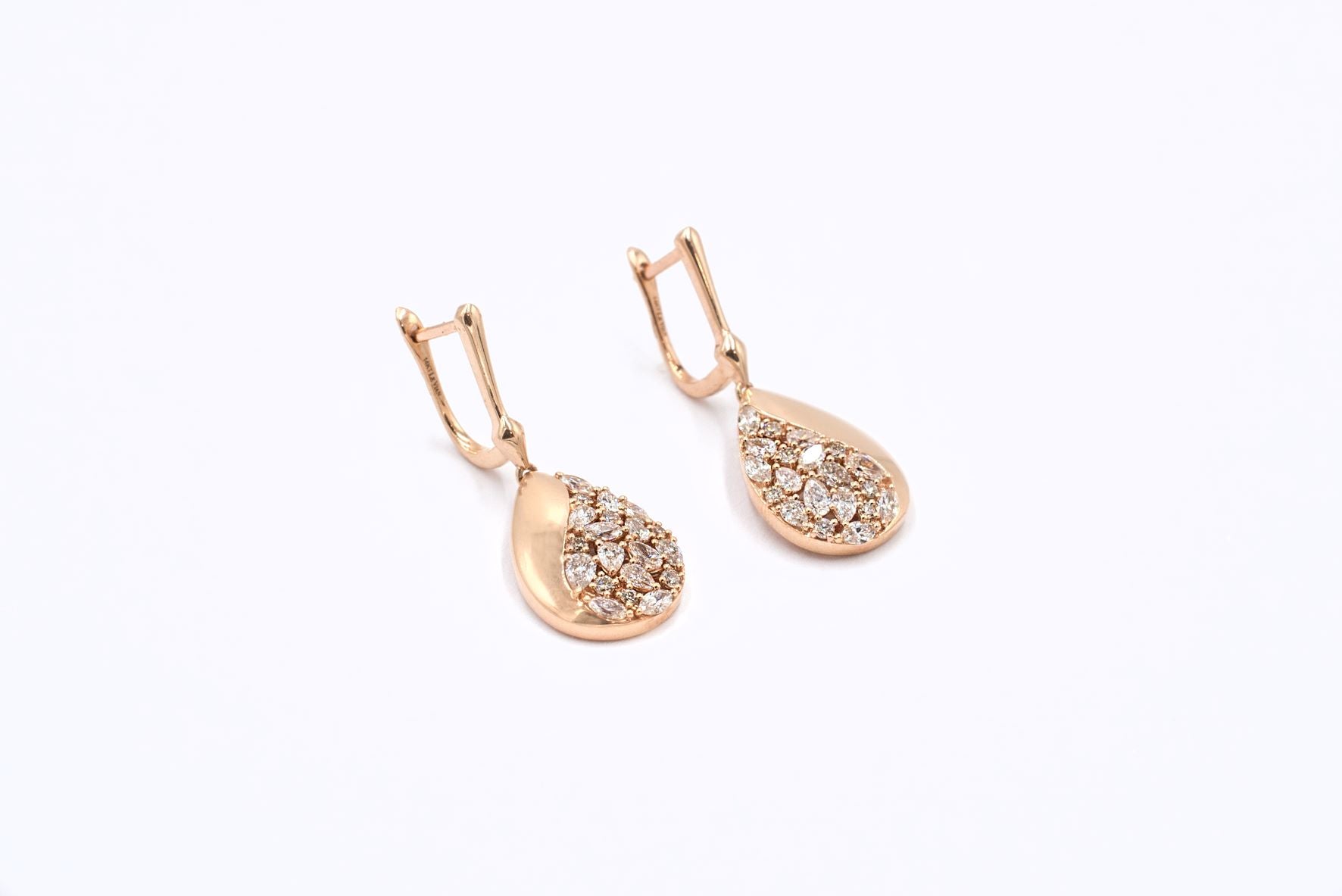 LeVian 1 1/2 ctw Vintage-Style Strawberry Gold Earrings