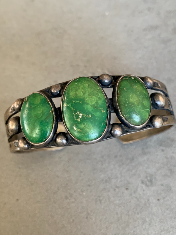 Maisel /Fred Harvey Era Sterling Turquoise Cuff