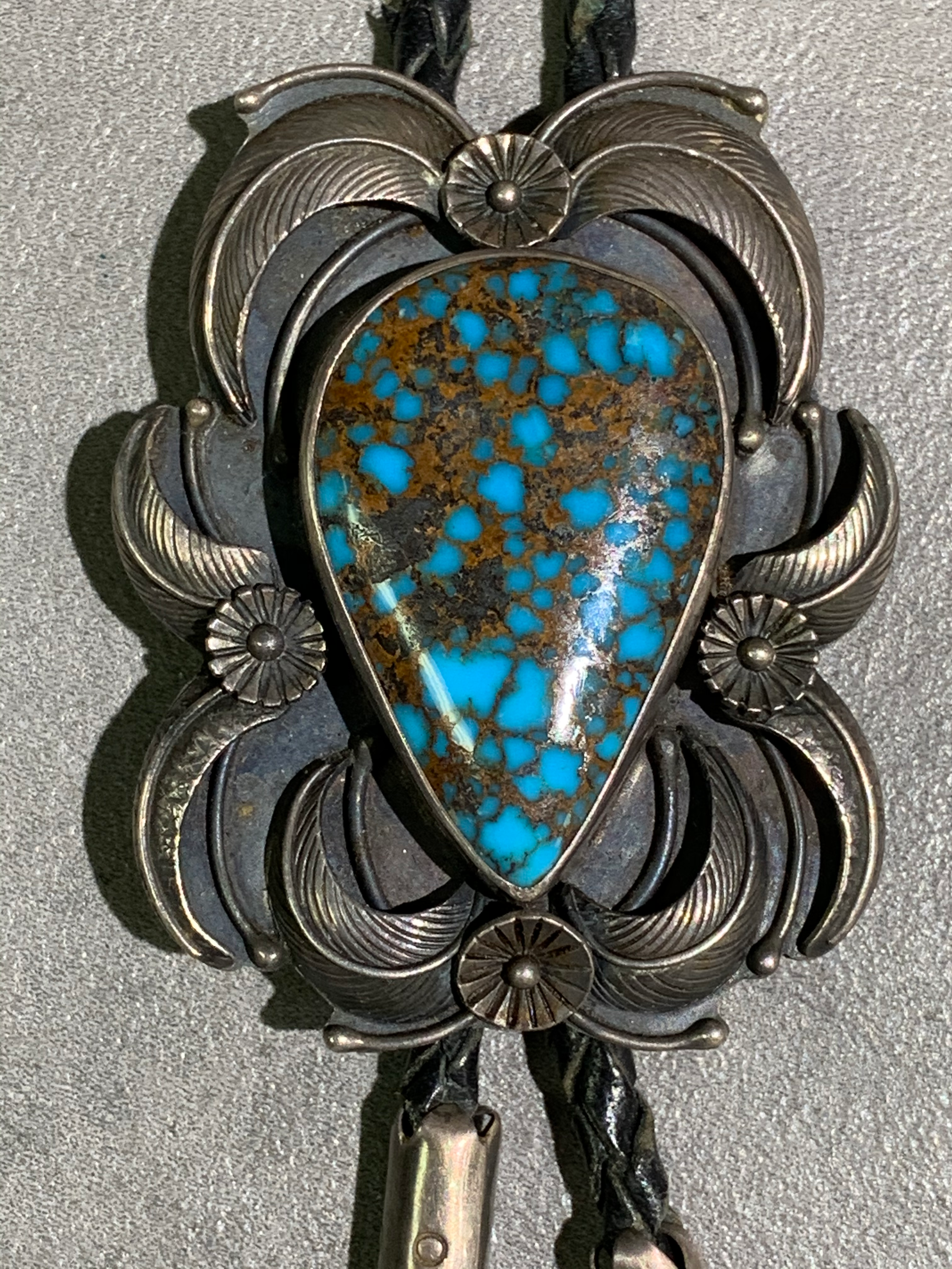 Carl Luthy Shop Navajo Turquoise Sterling Silver Bolo