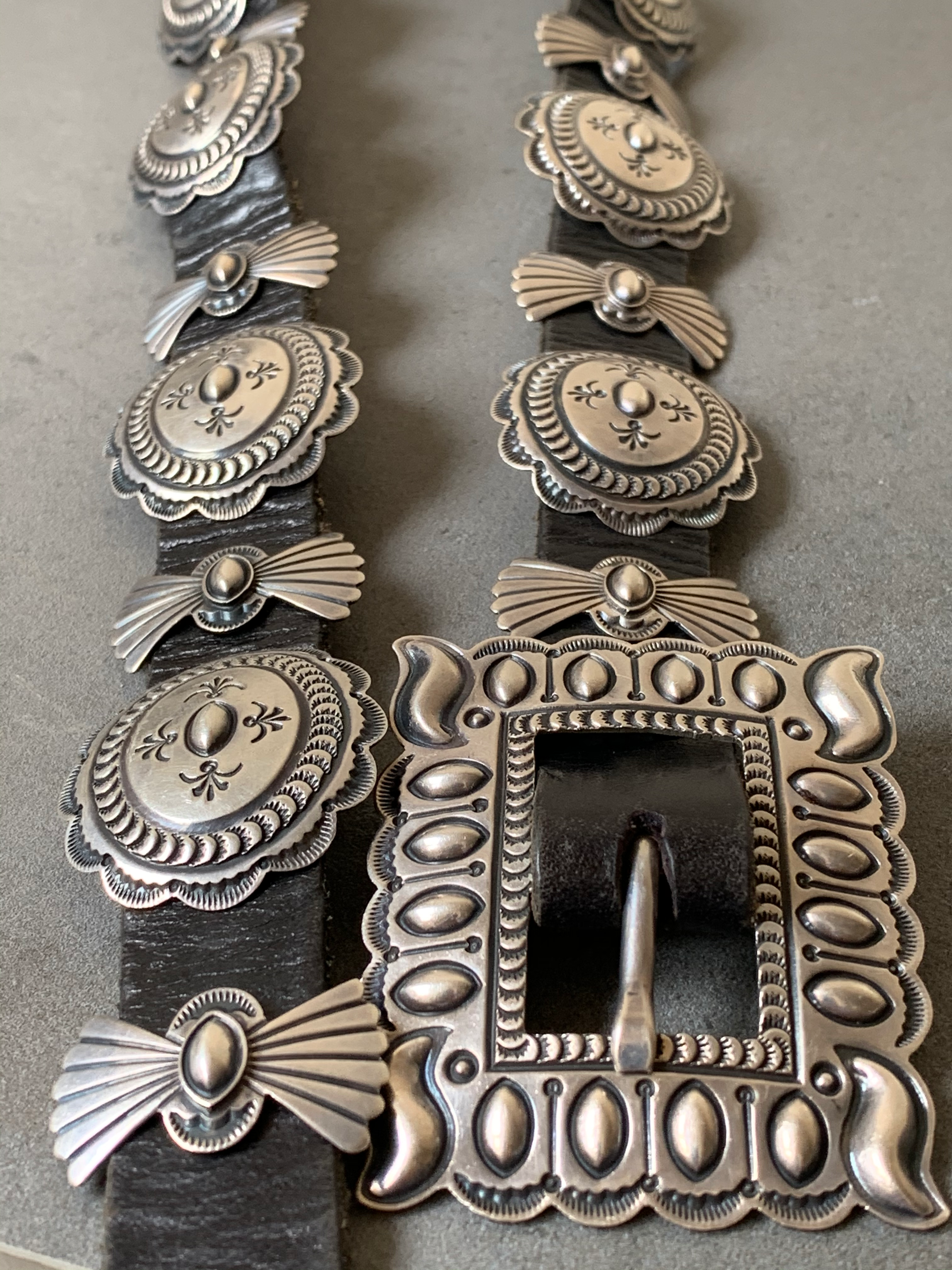 Gary Reeves Navajo Sterling Silver Concho Belt