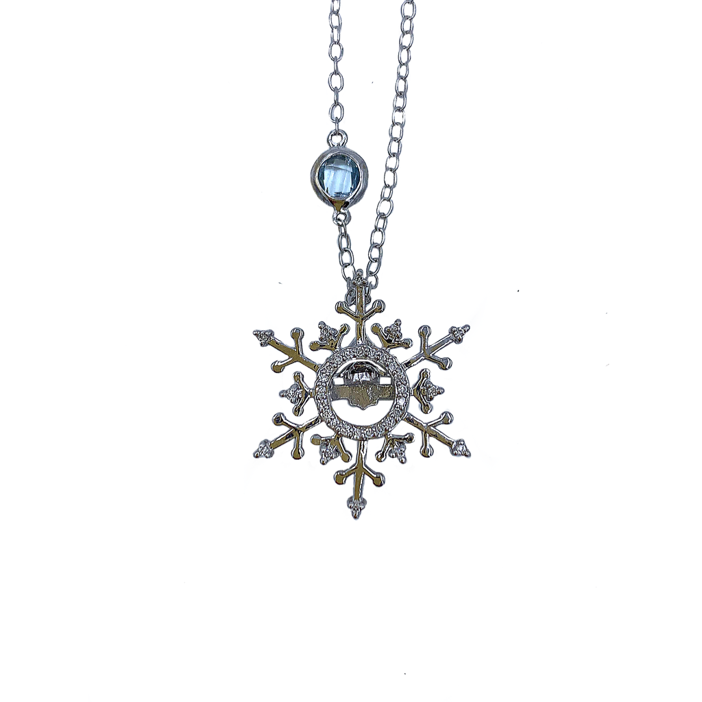 Disney Enchanted Frozen 0.10 ctw diamond snowflake 14kt white gold