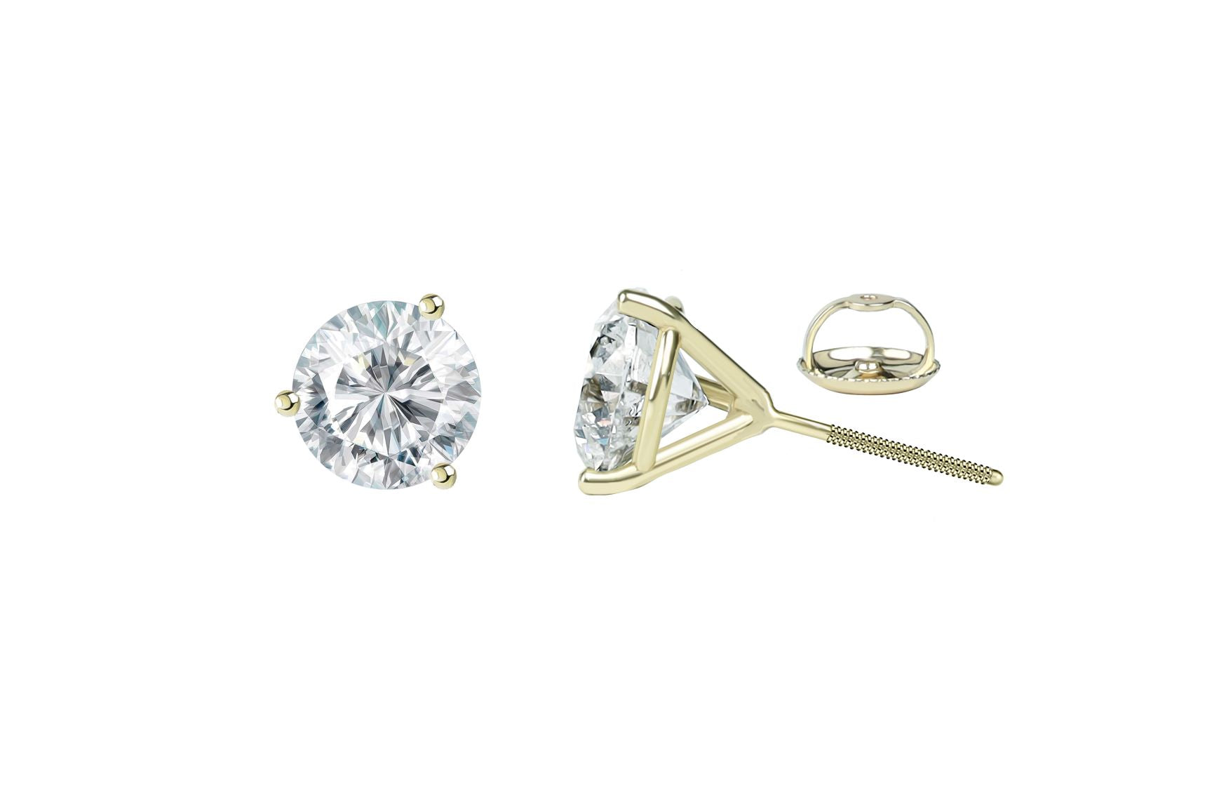 4 ctw GIA Certified Diamond Stud Earrings