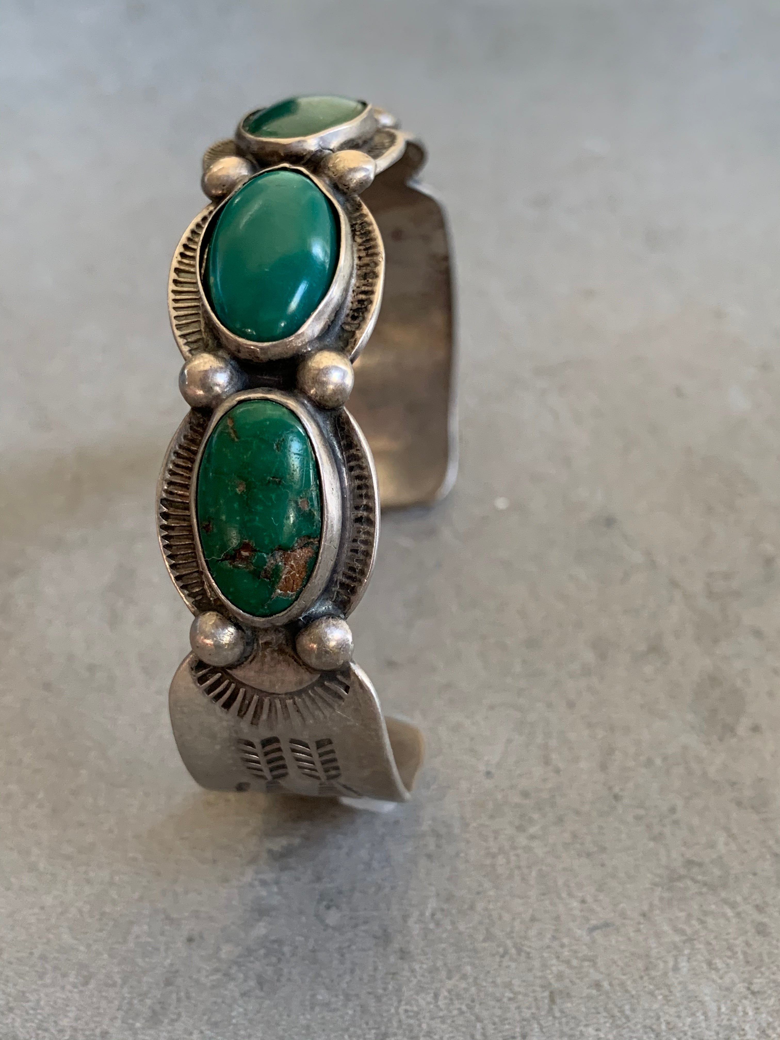 Maisel /Fred Harvey Era Sterling Turquoise Cuff