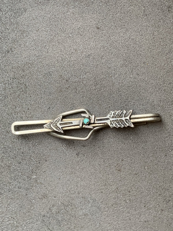 Fred Harvey Era Sterling Arrow Tie clip