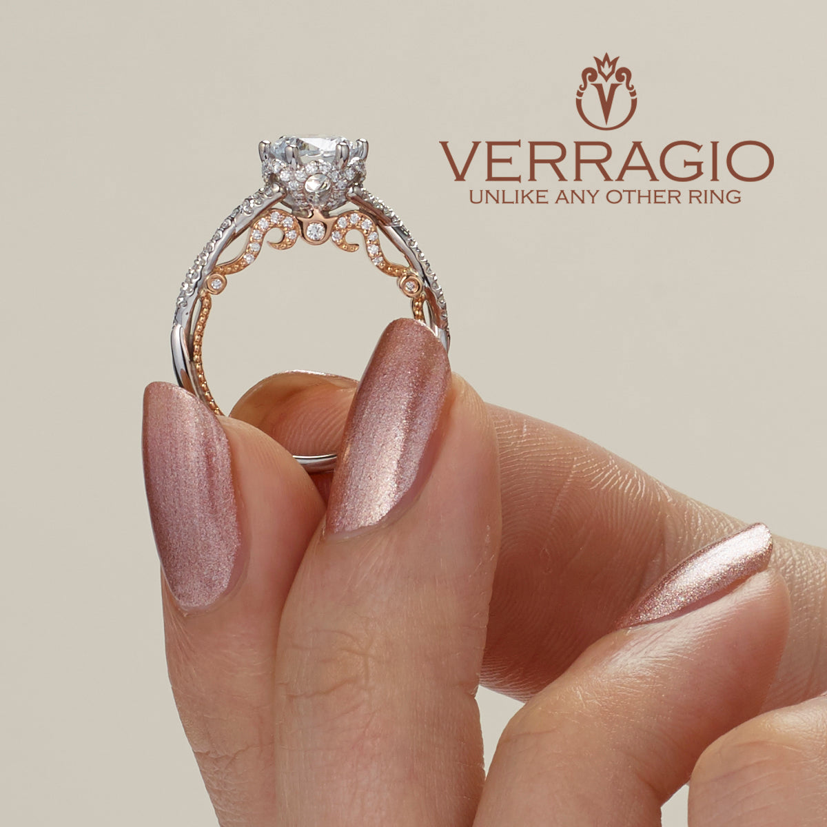 Diamond Engagement Ring Verragio Insignia Collection 7091R-2WR 1.40ctw