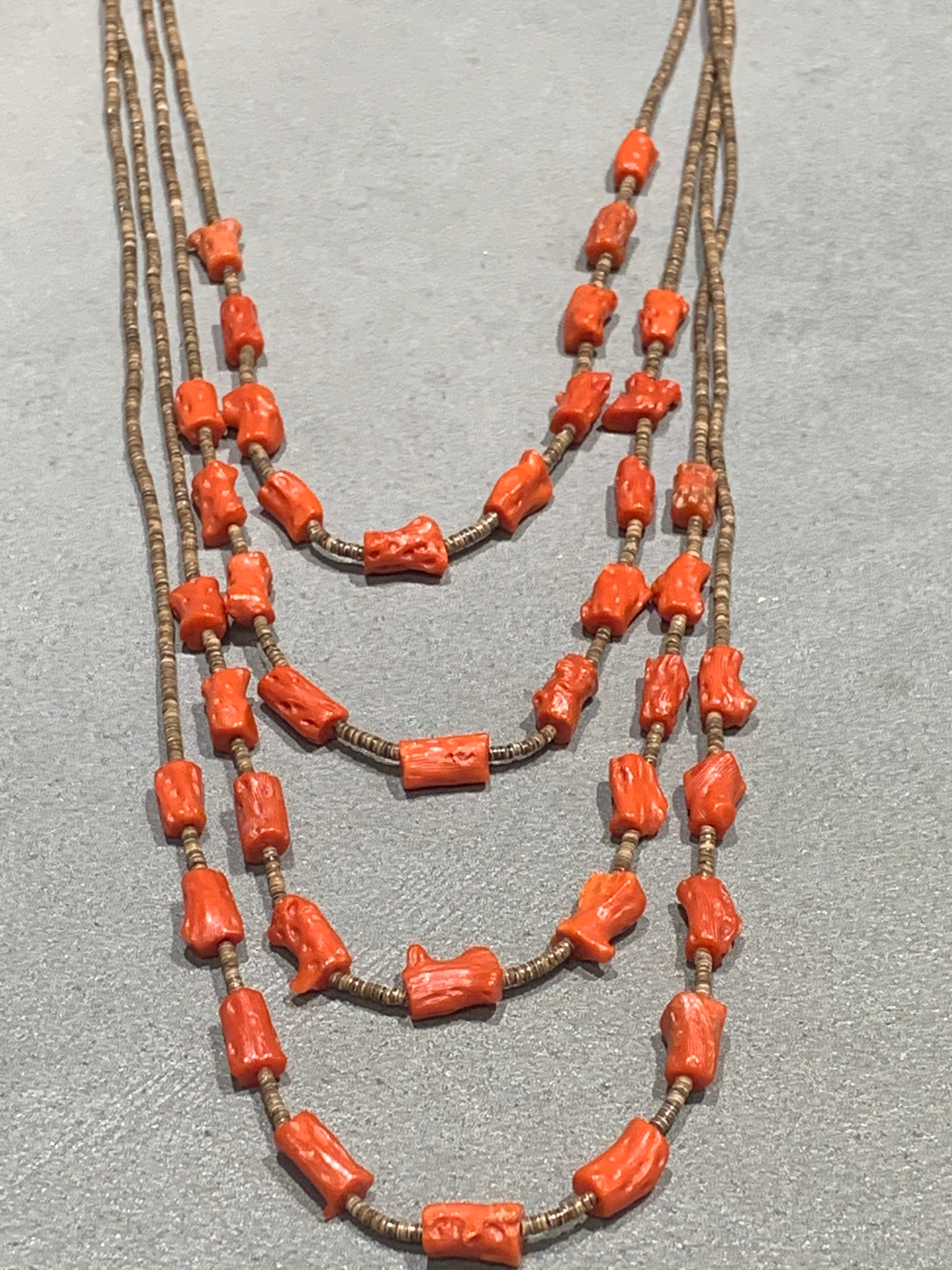 Kewa Baby Olive Natural Mediterranean Coral Necklace