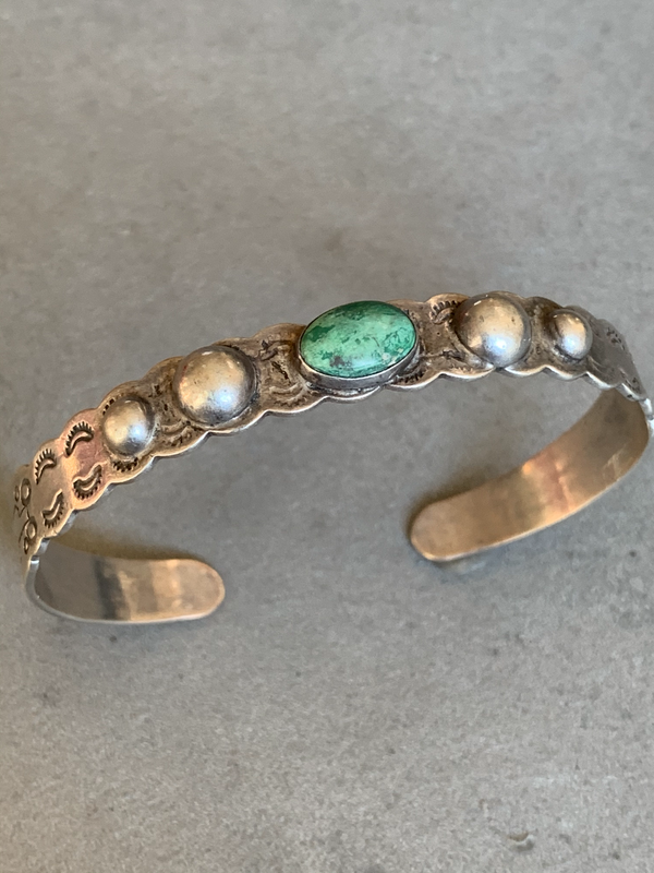 Fred Harvey Era Sterling Bracelet Turquoise