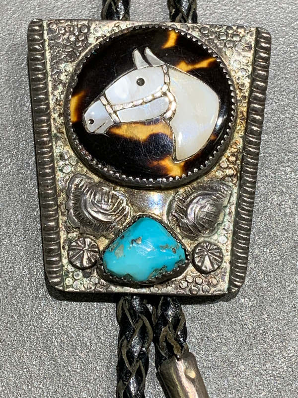 Isabel Simplicio Zuni Sterling Silver Turquoise Bolo