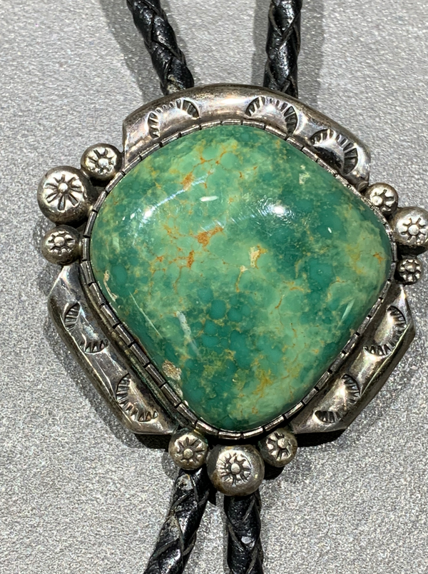 Mary Chavez Kewa Sterling Silver Turquoise Bolo