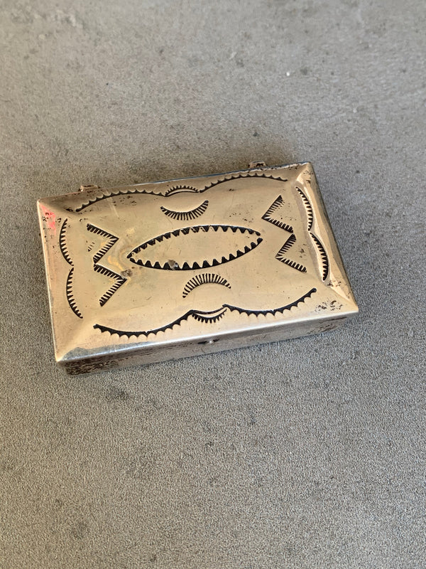 Native American Sterling Pill Box