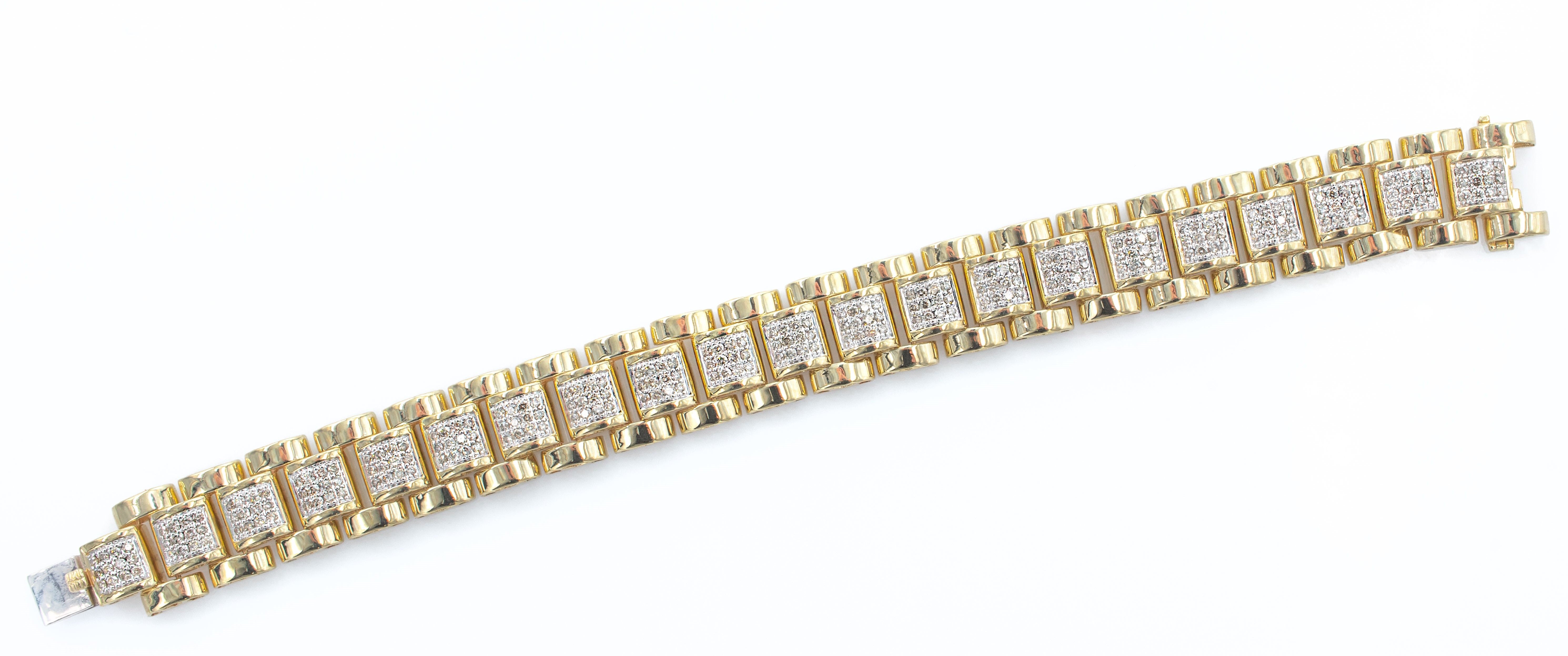 5.0 ctw watch style diamond bracelet