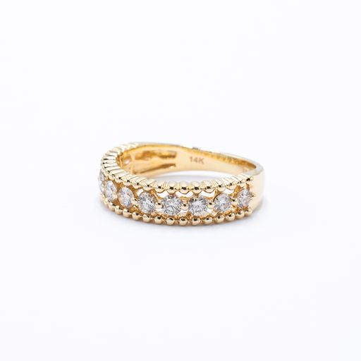 LeVian Honey Gold 2/3 ctw Single Row Diamond Ring