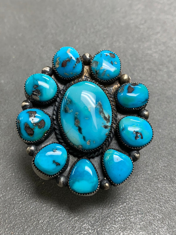 Hemerson Brown Navajo Sterling Silver Turquoise Ring