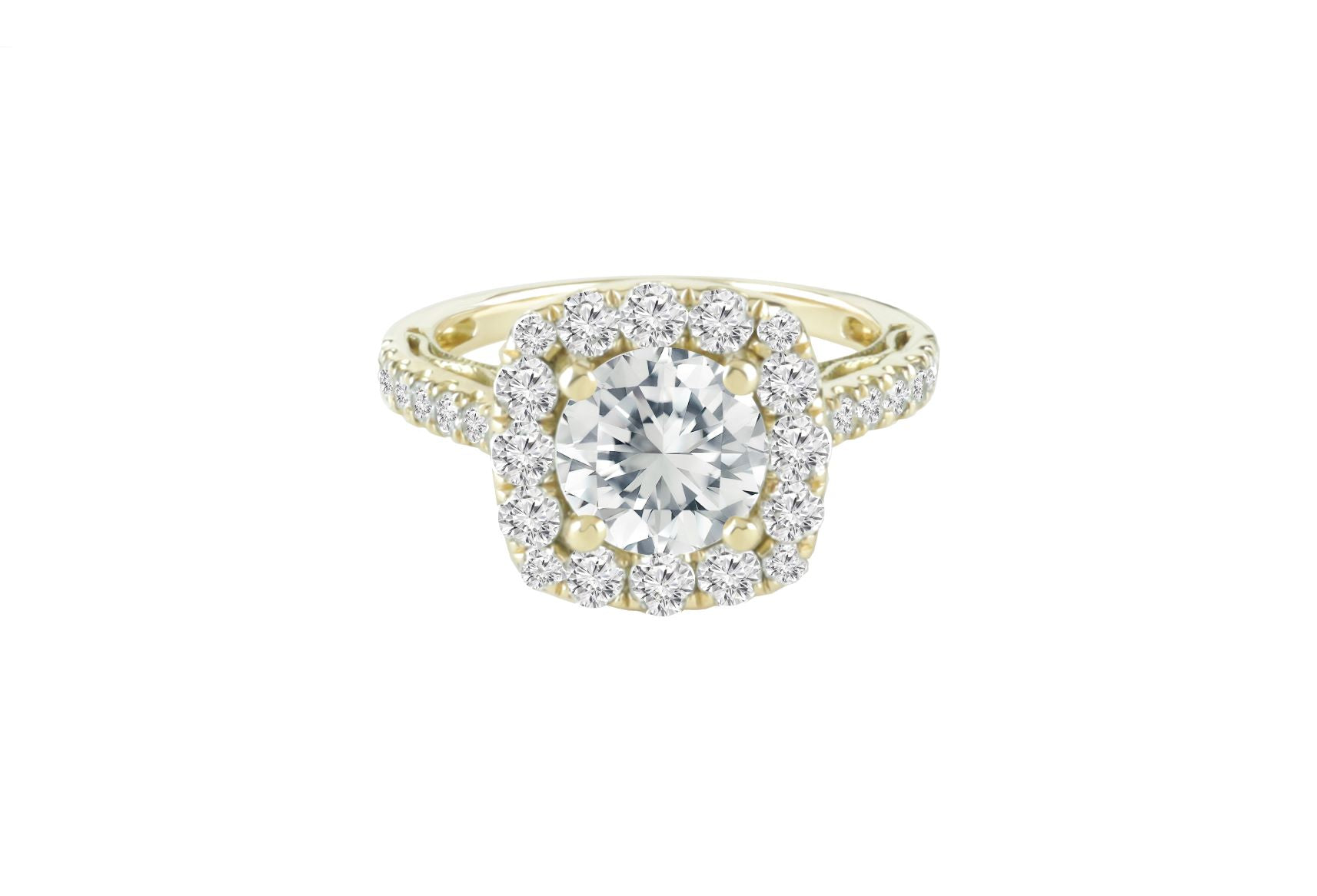 2.44 ctw GIA Certified Diamond Engagement Ring 18k Yellow Gold