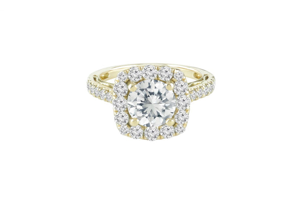 2.44 ctw GIA Certified Diamond Engagement Ring 18k Yellow Gold