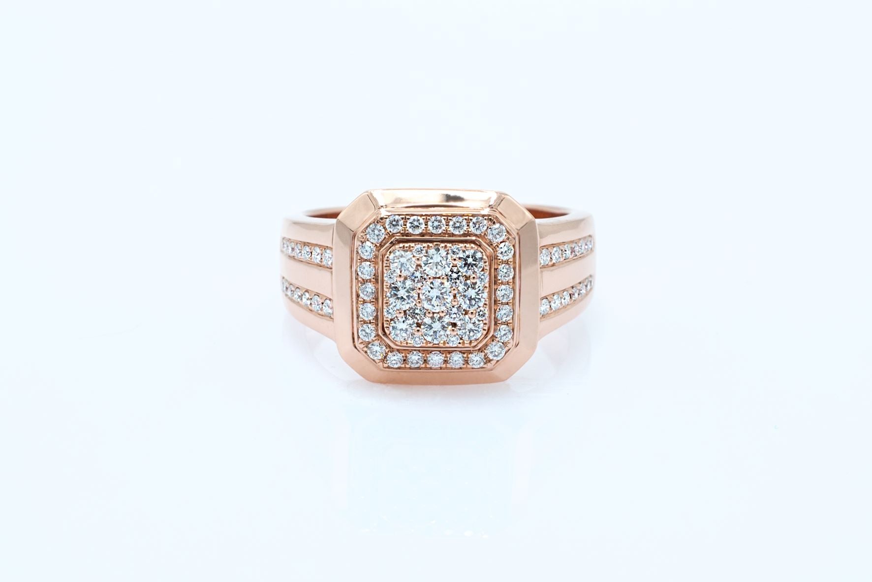 3/4 ct Rose Gold Men's Diamond Ring