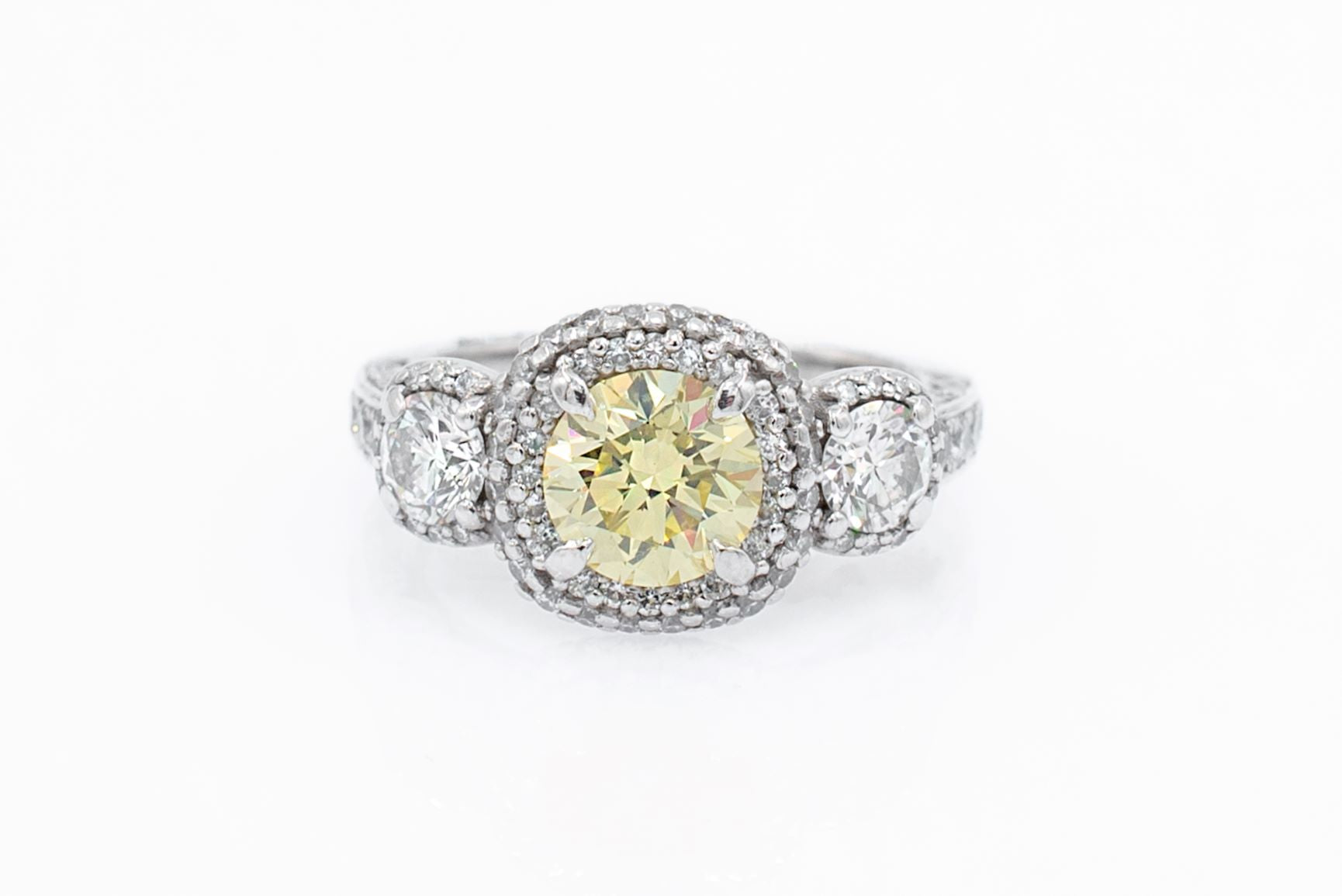 Tacori 18k Fancy Yellow Diamond Engagement Ring