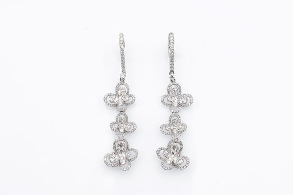 2.14 ctw Butterfly Diamond Earrings 18k