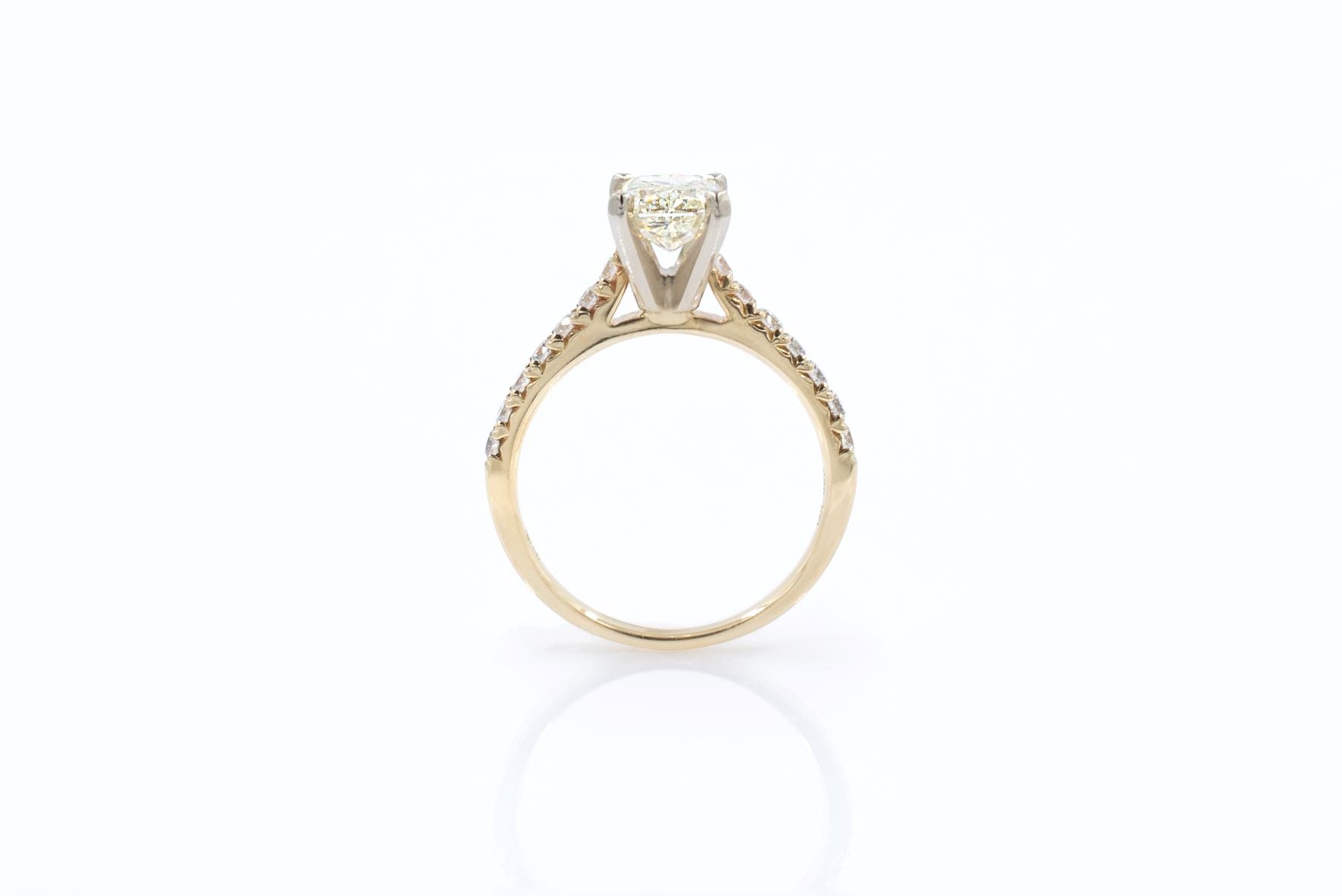 1.61 ct Radiant Cut Diamond Engagement Ring