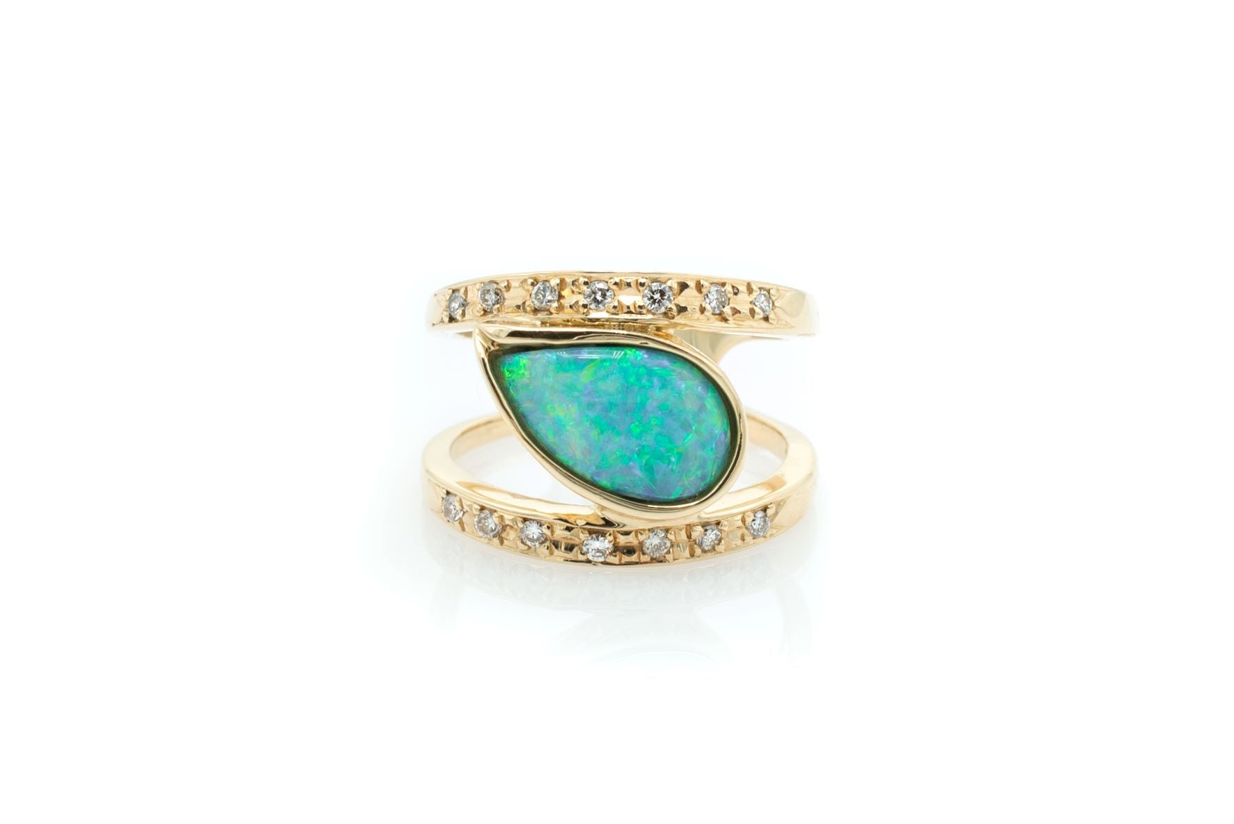 2.2 ct Opal and Diamond Ring