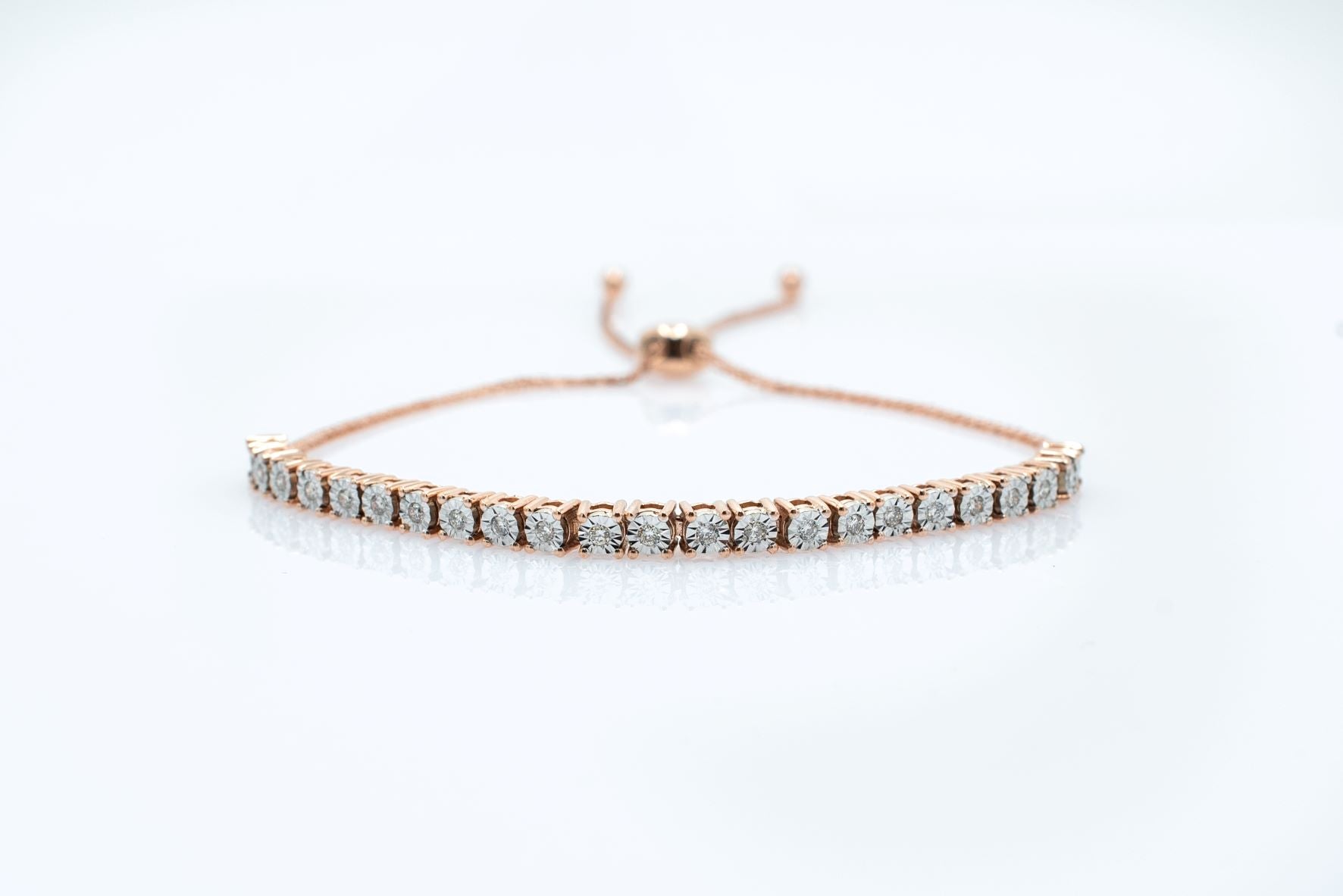 Diamond Illusion Set Bolo Adjustable Bracelet