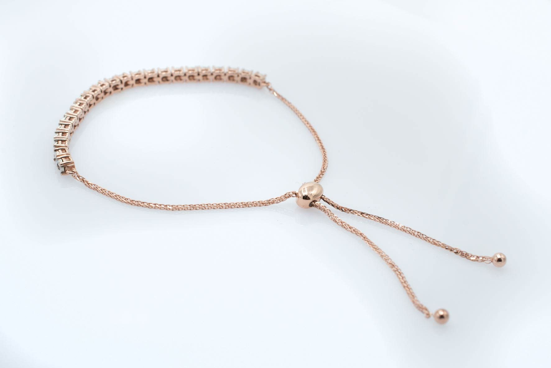 Diamond Illusion Set Bolo Adjustable Bracelet