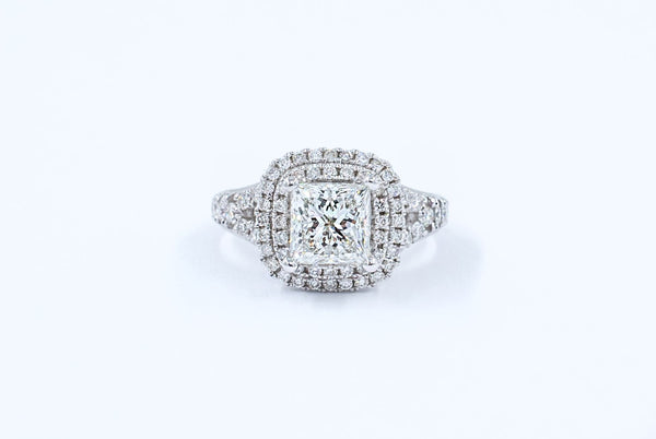 2.01 ct Princess Cut 5 ctw Diamond Engagement Ring