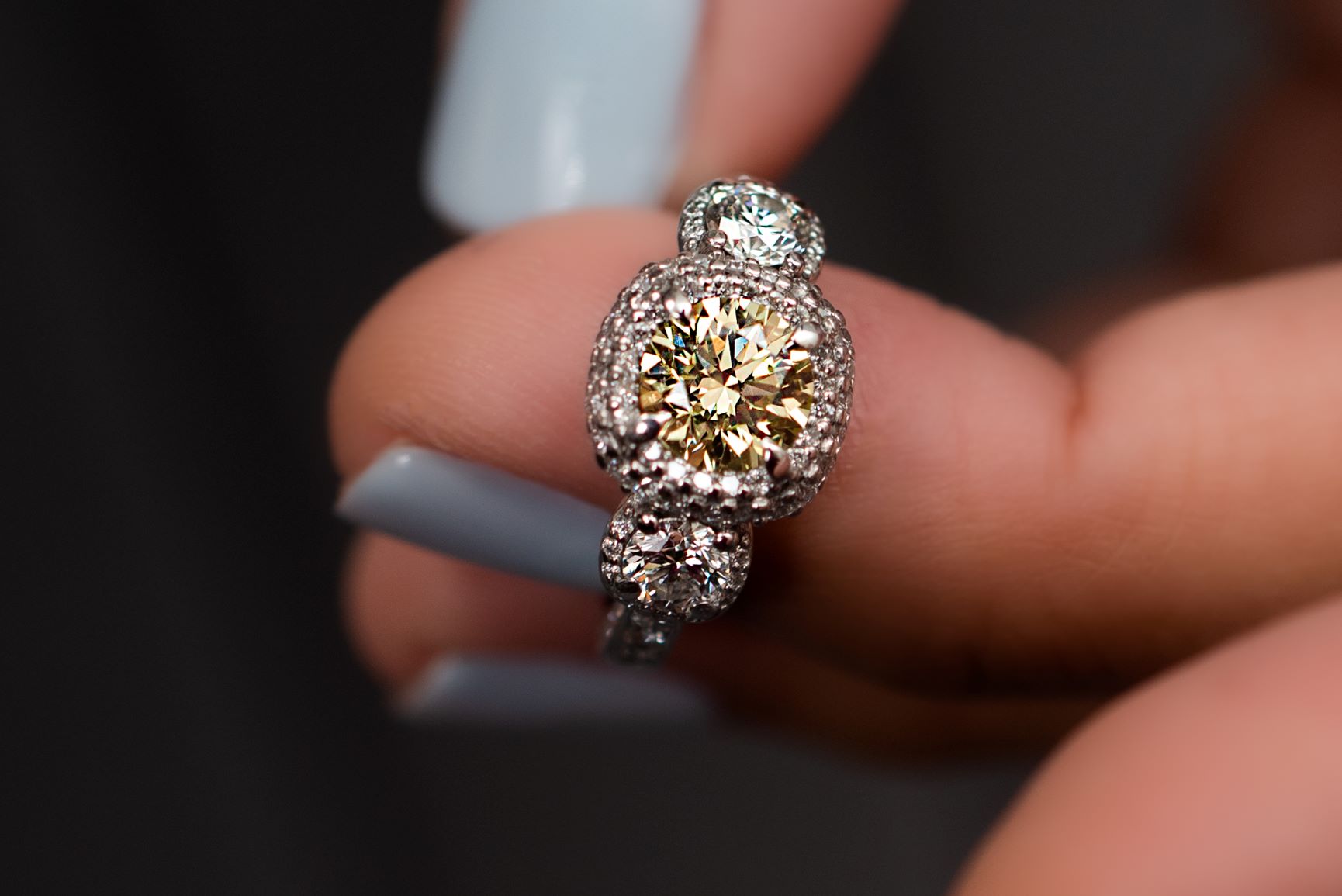 Tacori 18k Fancy Yellow Diamond Engagement Ring